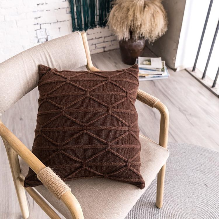 Cotton Knit Cushion Cover (45x45cm) - Morandi Hygge