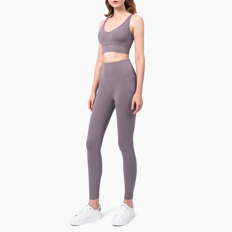 POWERlux Seamless Sports Bra (lunar rock) - Morandi Hygge