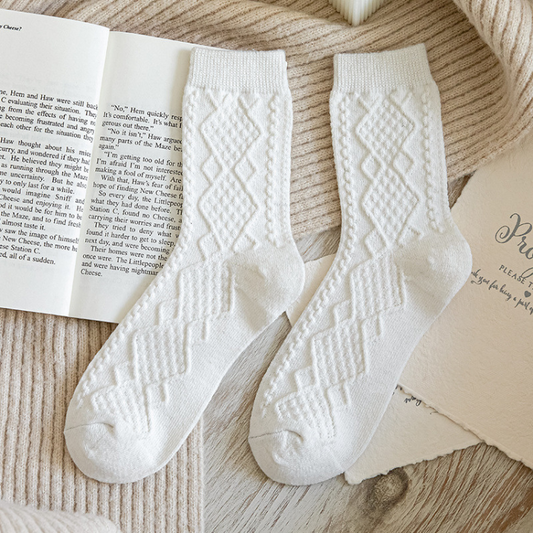 KOTO Wool-Blend Socks (white)