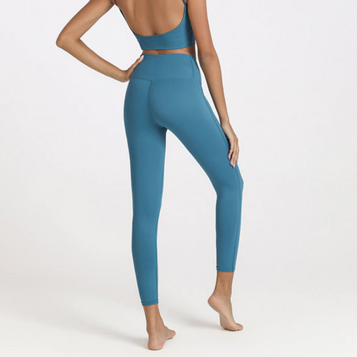 BREEZE High-Rise Seamless Leggings With Pocket (turquoise)